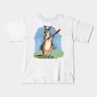 Baseball kangaroo Kids T-Shirt